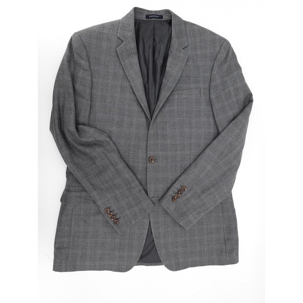 Ralph Lauren Blazer Mens 42 Long Gray Plaid Silk Wool Made In Canada Sport Coat